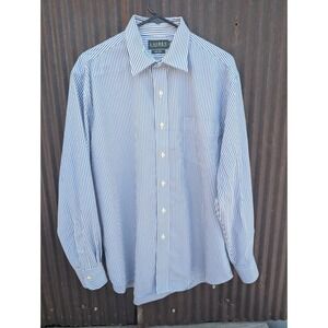 Ralph Lauren Non Iron Button Down Shirt Men Large 100% Cotton Career Classic